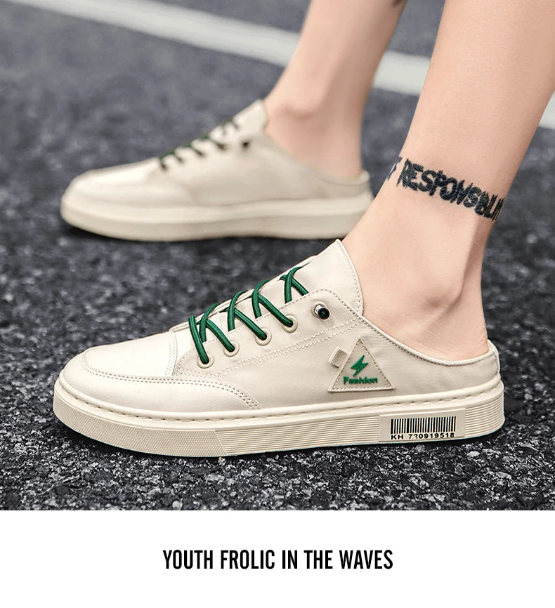 Men's Slip-ons Canvas Shoes Non-heel Casual Shoes Autumn Summer Slippers 2021 Original Fashion Male Sneakers Zapatos De Hombre
