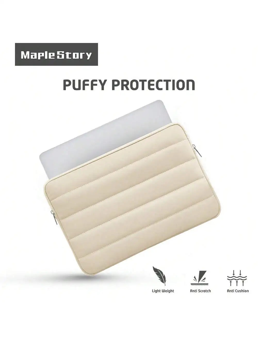 Puffy Laptop Sleeve Cute Tablet Case Fit in 11/13/14/15.6 Inch Soft Inner Bag Protective Laptop Cover Bag Laptop Carrying Pouch