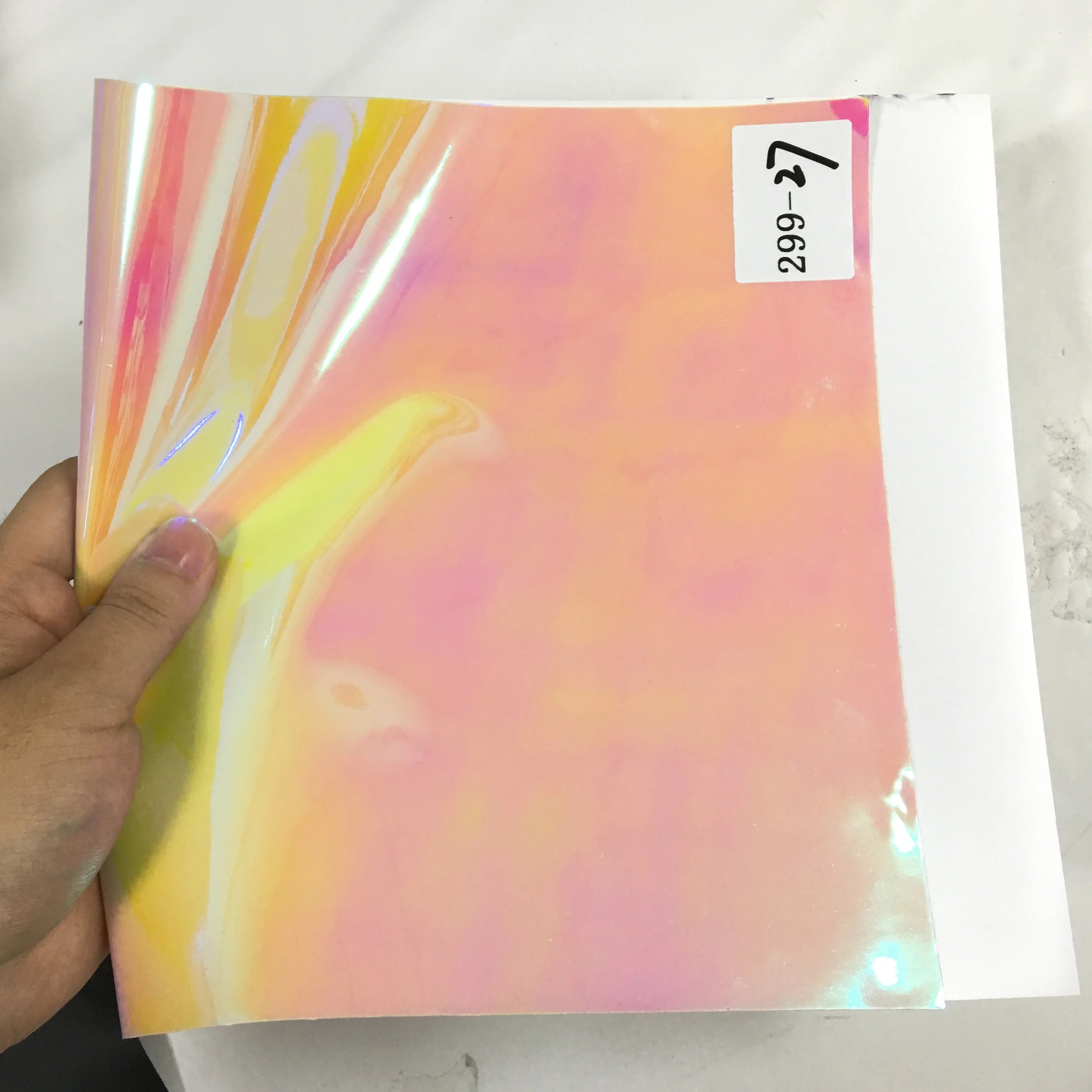 Non-Transparent PVC Holographic SOLID Color Changing Plastic Opaque Film for Handbag/Craft Making