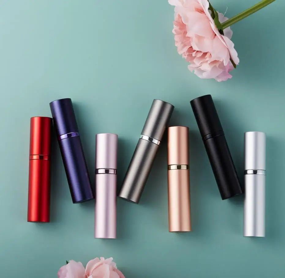5ml Refillable Mini Perfume Bottle Portable Aluminum Atomizer Refill Perfume Spray Bottle Cosmetic Container for Travel