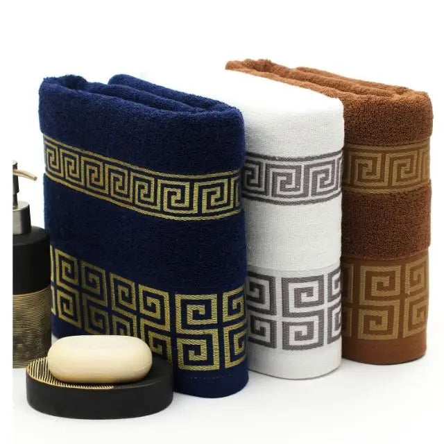 Factory Wholesale Cotton 32 Strands Quick-Dry Woven Bath Towel 70x140cm for Bathroom Home Hotel Use