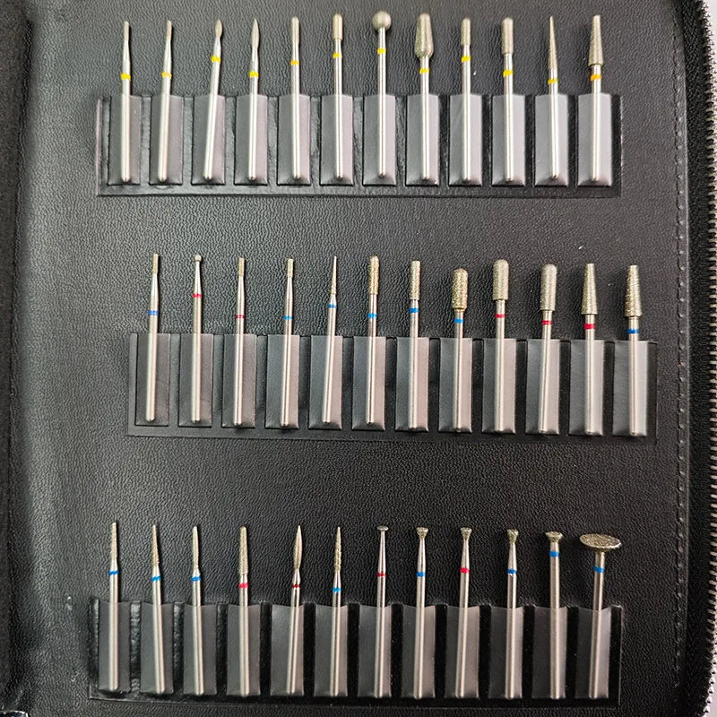 72-Piece Stainless Steel Nail Drill Bit Set for Salon Manicure & Nail Art JIEDAN Brand