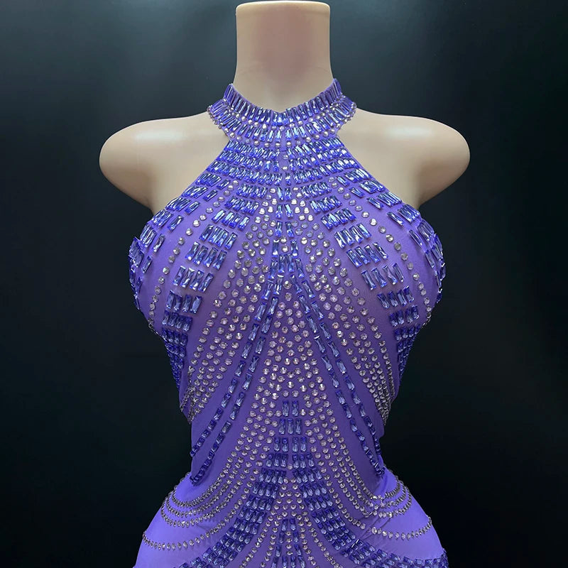 Novance Y3716-F 2024 Evening Luxury Dress With Rhinestone Chic Evening Dress for Party Luxury High Quality Women Clothing