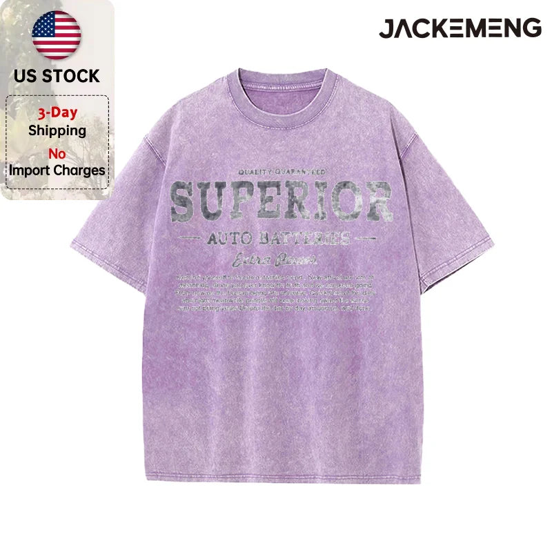 Oversized Vintage Retro Retro Text Streetwear Print T Shirt USA Stock Wholesale Y2K Casual Tee