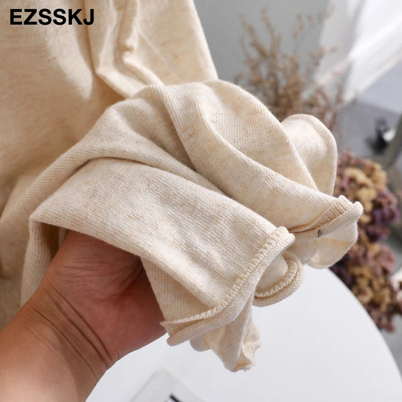 Ezsskj Spring summer 2020 Woman Knitted Tank Dress Casual Long Camisole Vest dress Women Loose  cashmere maix a-line dress