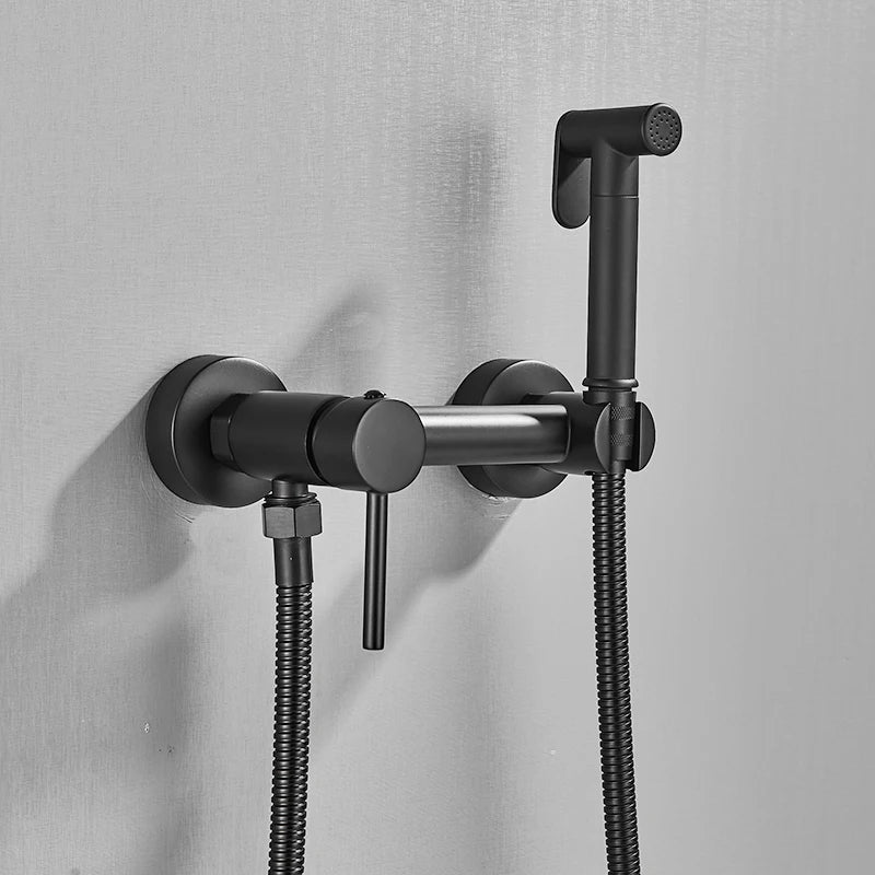 Rozin Black Bidet Faucets Wall Mounted Bathroom Shower Tap Bidet Toilet Sprayer Bidet toilet Washer Mixer Faucet