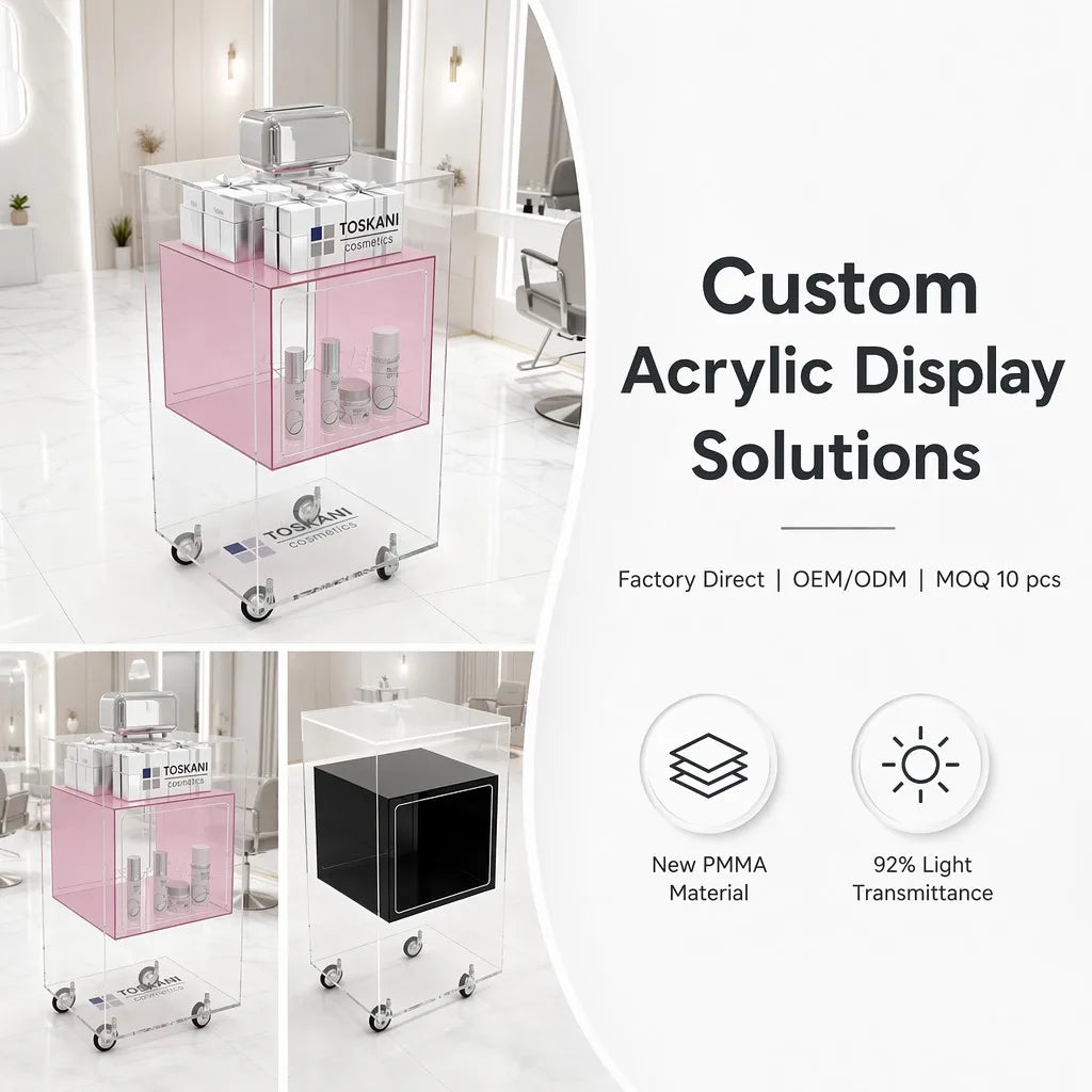 Customization Modern Plastic+Metal 4 Castor Trolley Rack for Living & Dining Room Hospital Hotel Use