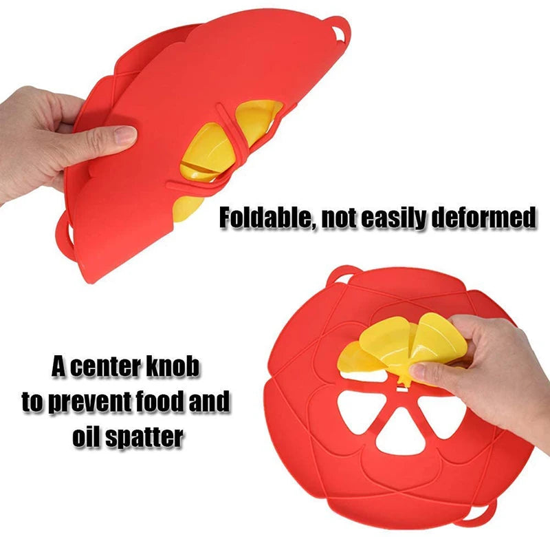 Silicone lid Spill Stopper Cover Pot Pan Cover  Kitchen Accessories Flower Shape Cookware Cooking Tools Kitchen Gadgets