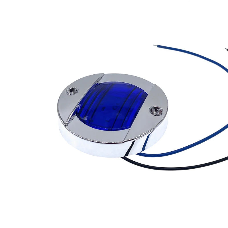 1Pcs DC12V/24V Marine Boat Transom LED Stern Light Round Cold White LED Tail Lamp Yacht Accessory Blue/White/Yellow/Green/Red