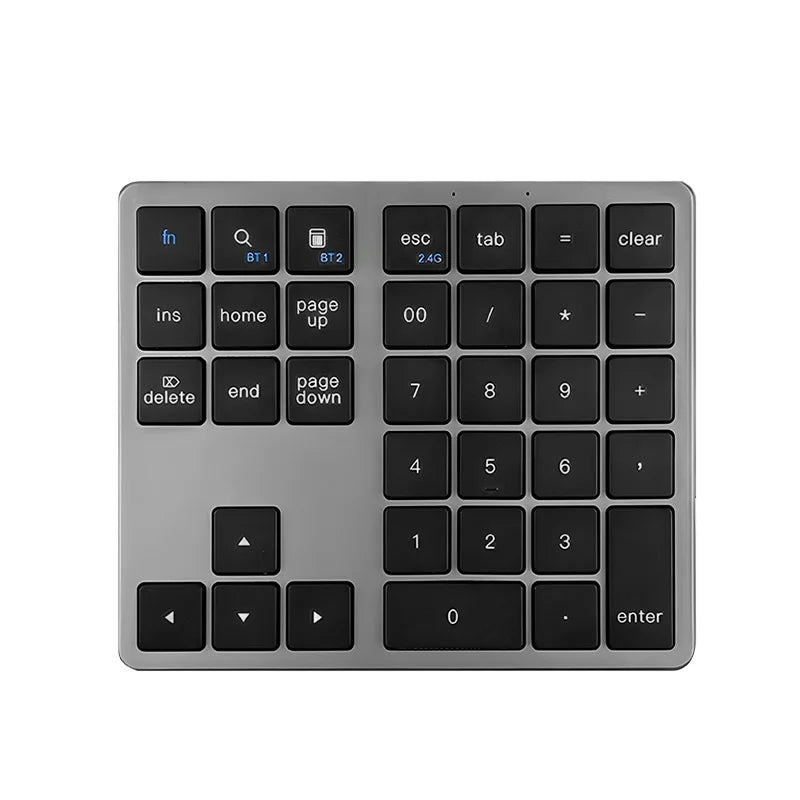 COTECi 35-Key Mini Wireless BT Numeric Keypad Scissor Plastic USB Interface for New Office Financial Accounting PC Laptop