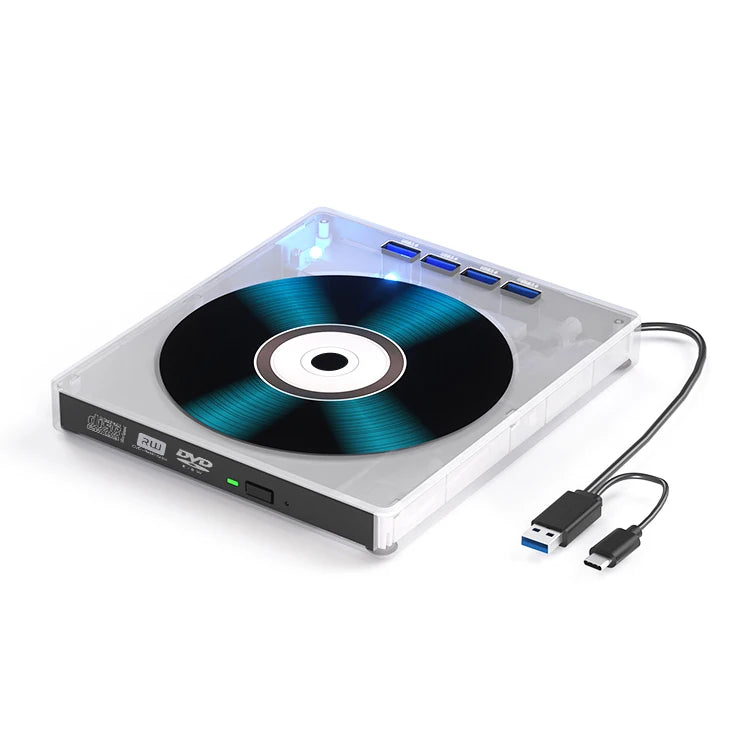 Multifunctional External Optical Drive USB Mobile Computer DVD Burner & CD Disc Player for Laptop Application
