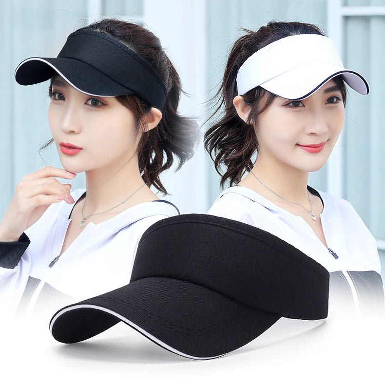 Summer Breathable Air Sun Hats Men Women Adjustable Visor UV Protection Top Empty Patchwork Sports Golf Running Sunscreen Cap