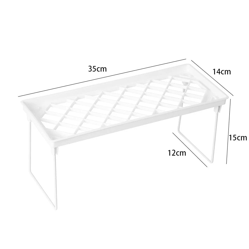 Home Closet Organizer Storage Shelf Kitchen Adjustable Storage Rack Shelves Cabinet Holders Space Saving Makeup Organizer
