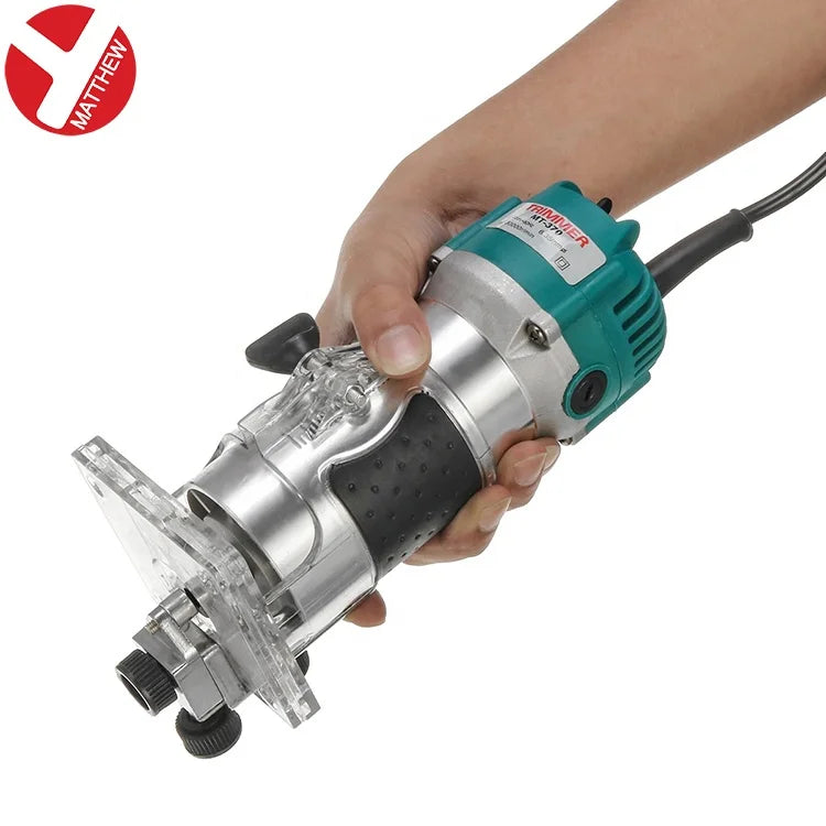 Wood Palm Router Tool Hand Edge Trimmer WoodWorking Joiner Cutting Palmming Tool Carving Machine