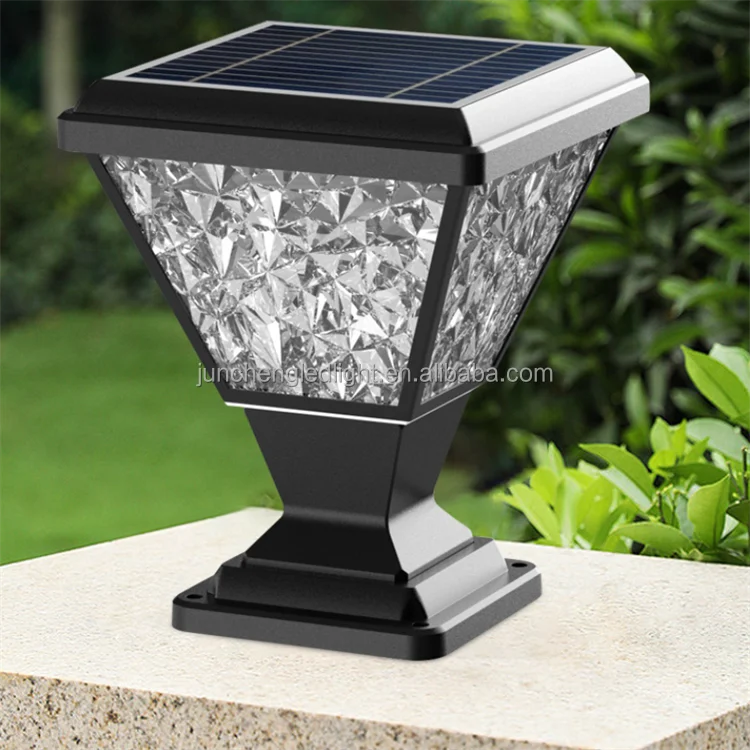 Outdoor Solar Pillar Light Gate Aluminium IP65 Waterproof Garden Solar Fence Light