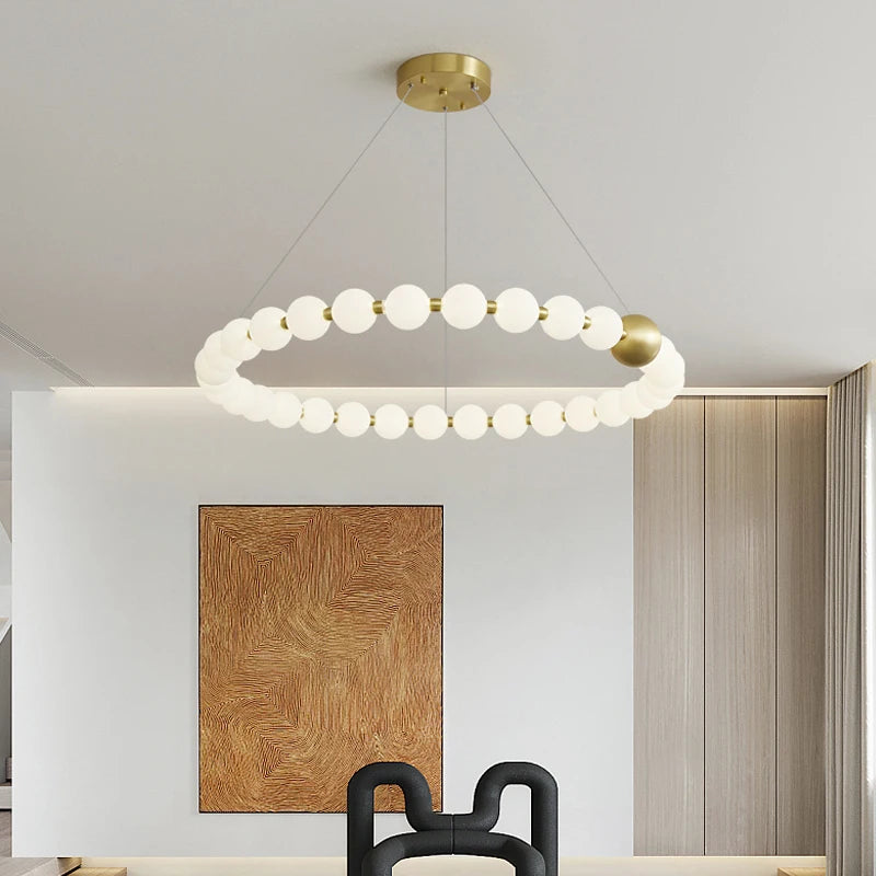 All Copper Post-Modern Household Living Room Chandelier Modern Minimalist Light Luxury Creative Personality Net Red Children’s