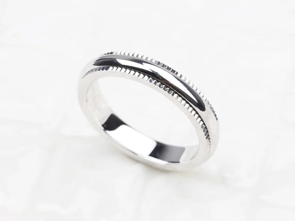Jingzhanyi Jewelry Factory's Customizable K Gold Wedding Ring PT950 Bead-Shaped Platinum Male Ring Diamond Rings