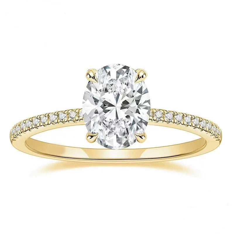 Wholesale Custom Solid Silver & 925 Sterling Women's Engagement Rings with Moissanite for Weddings
