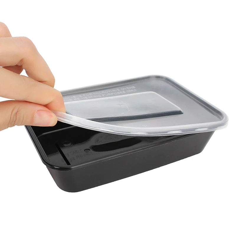 10 Pcs Reusable Lunch Boxes Microwavable Food Meal Storage Containers Containers with Lids Durable BPA Free Plastic Storage Case