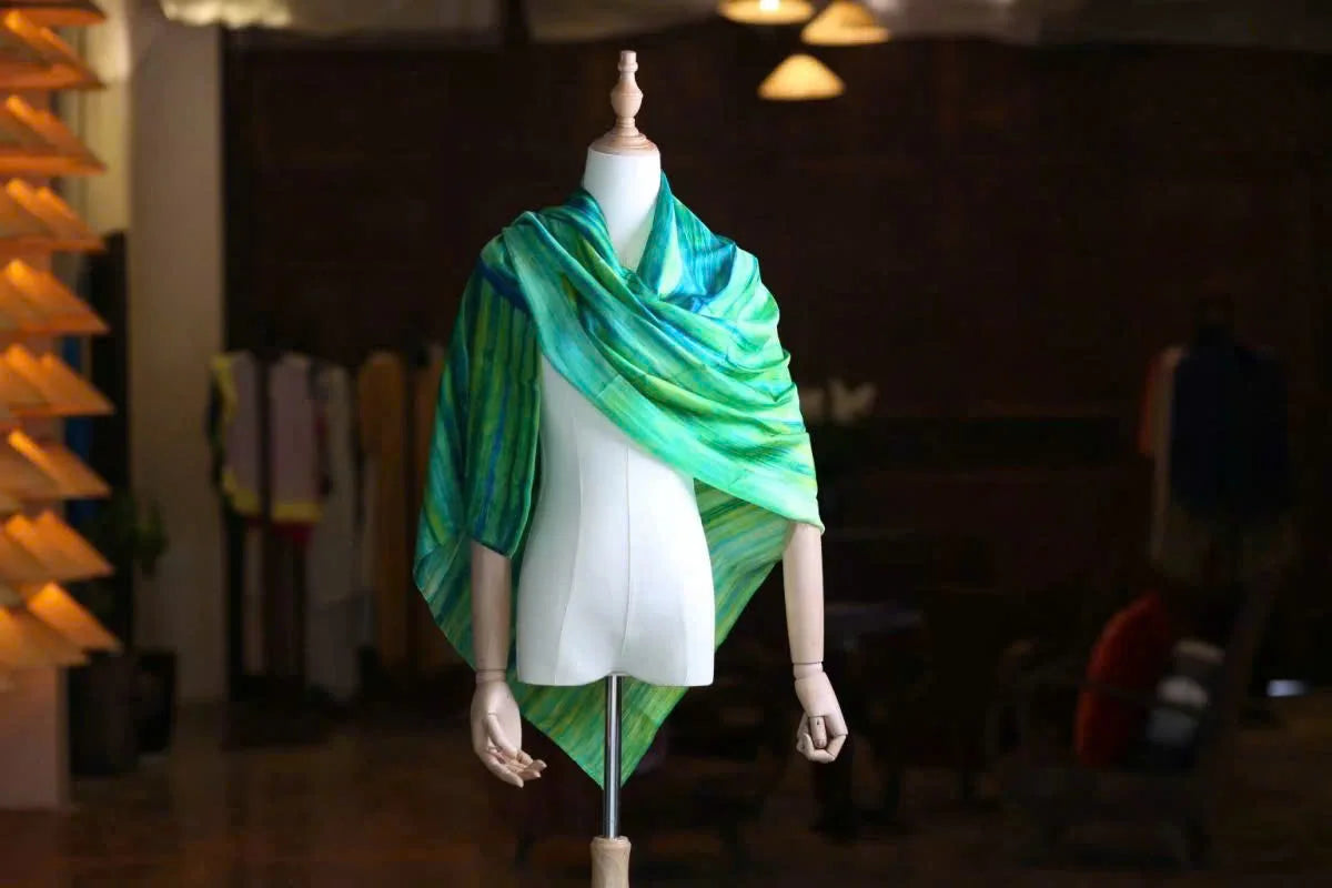 Linen Sai Gon Silk Solid Scarf Luxury Jacquard Woven Multi-Functional Winter Warm Screen Printing 70x180cm Women Export 300g