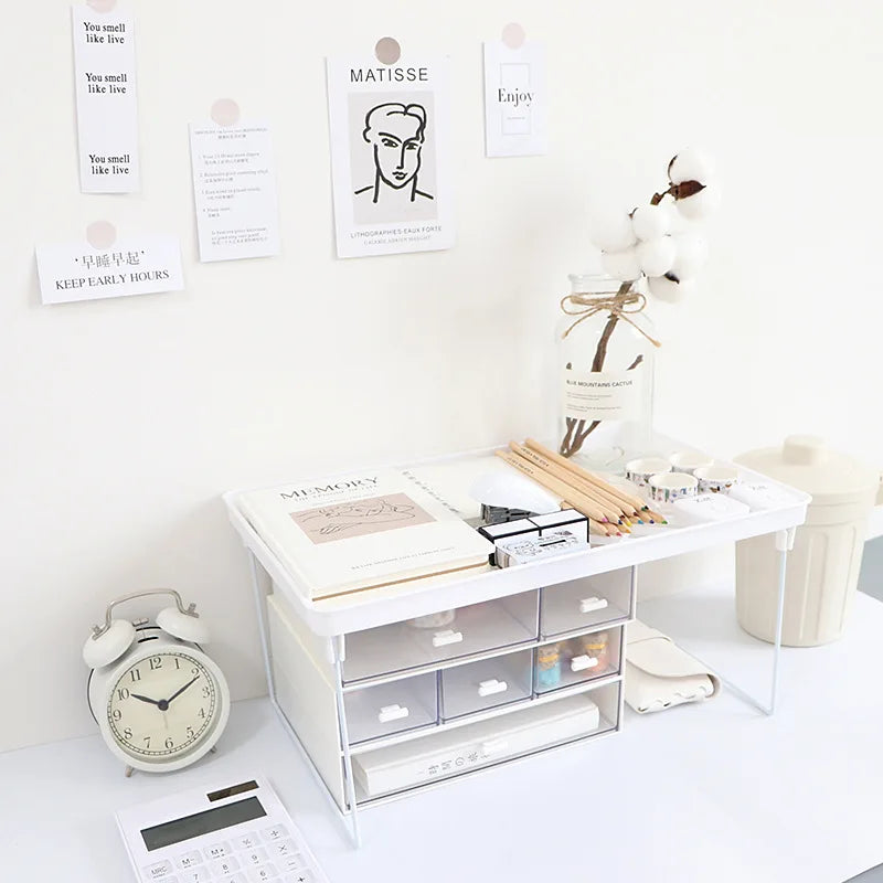 Home Closet Organizer Storage Shelf Kitchen Adjustable Storage Rack Shelves Cabinet Holders Space Saving Makeup Organizer