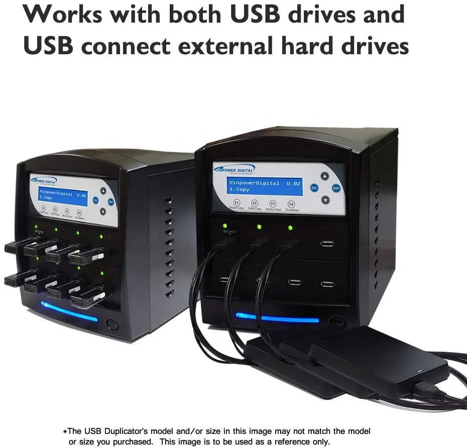 Vinpower Digital Economy Standalone USB Flash Drive Duplicator 15 Targets 128MB Buffer Memory Smart Copy 31MB/s Write Speed