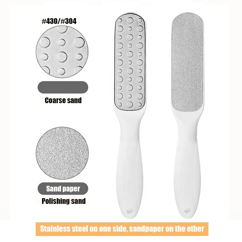 Double Sided Colossal Pedicure Tools Metal Surface Foot Scrubber Stainless Steel Foot RASP Dead Skin Exfoliator for Feet