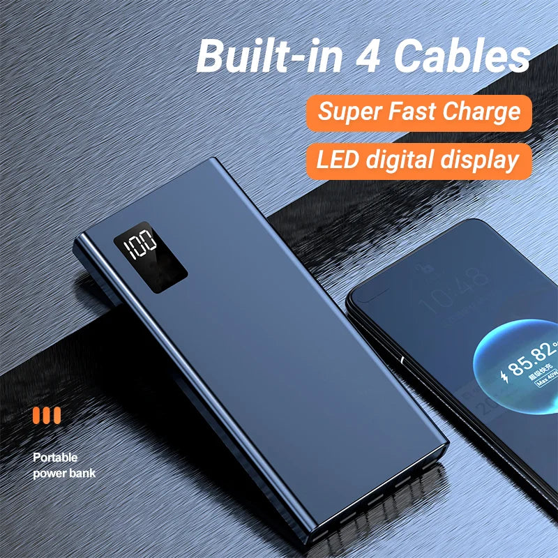 New Custom Logo Type-C Micro USB Bidirectional Fast Charging 22.5W Ultra Slim Portable Charger Power Bank 10000mAh Built-in