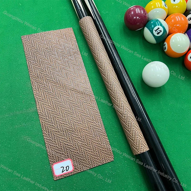 Genuine Cow Skin Pool Billiards Cue Grips Non-Slip Protective Sleeve Wrap with Different Print Pattern Genuine Leather Club Wrap