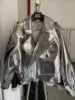 QC20003 New Burgundy Waterproof Casual Leather Jacket Genuine Leather All Seasons