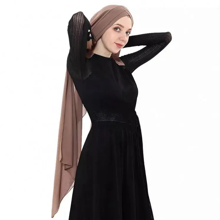 2019 Fashionable Customize Instant Cross Chiffon Hijab Solid Color Scarves Shawls