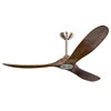 Nordic Hot Sale Modern 60" 3 High End Solid Wooden Wood Blades Remote DC Forward Reverse Motor Function Ceiling Fan No Light