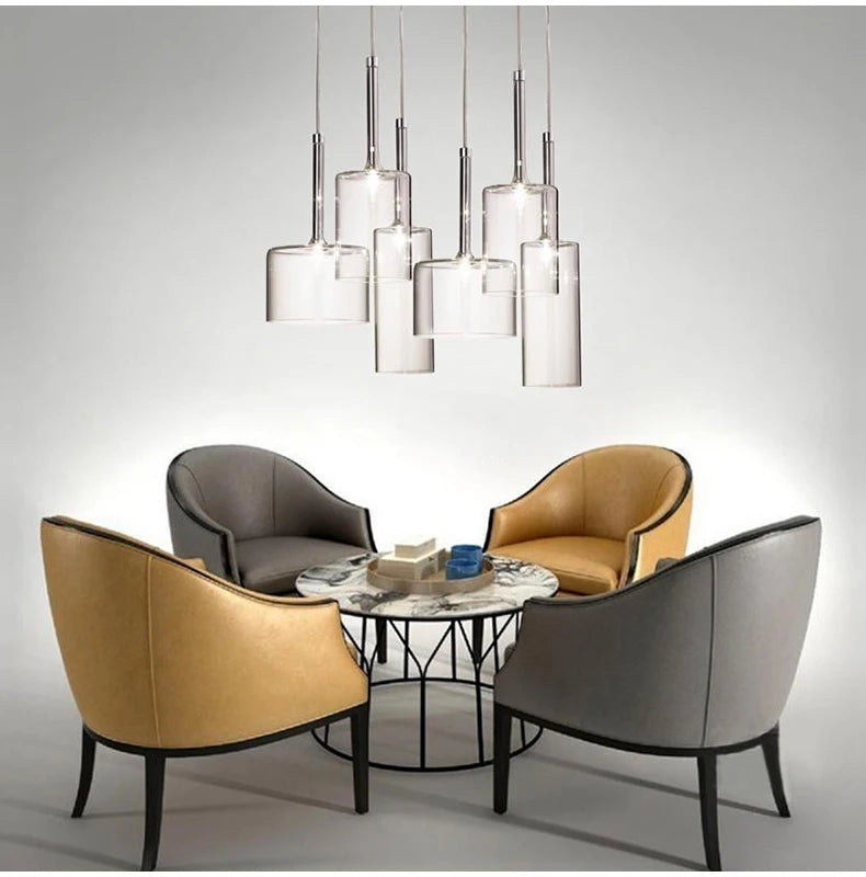 Modern Glass Pendant Lights - Minimalist Hanging Lamps for Dining Room, Bar, Bedroom & Bathroom Ceiling Lighting
