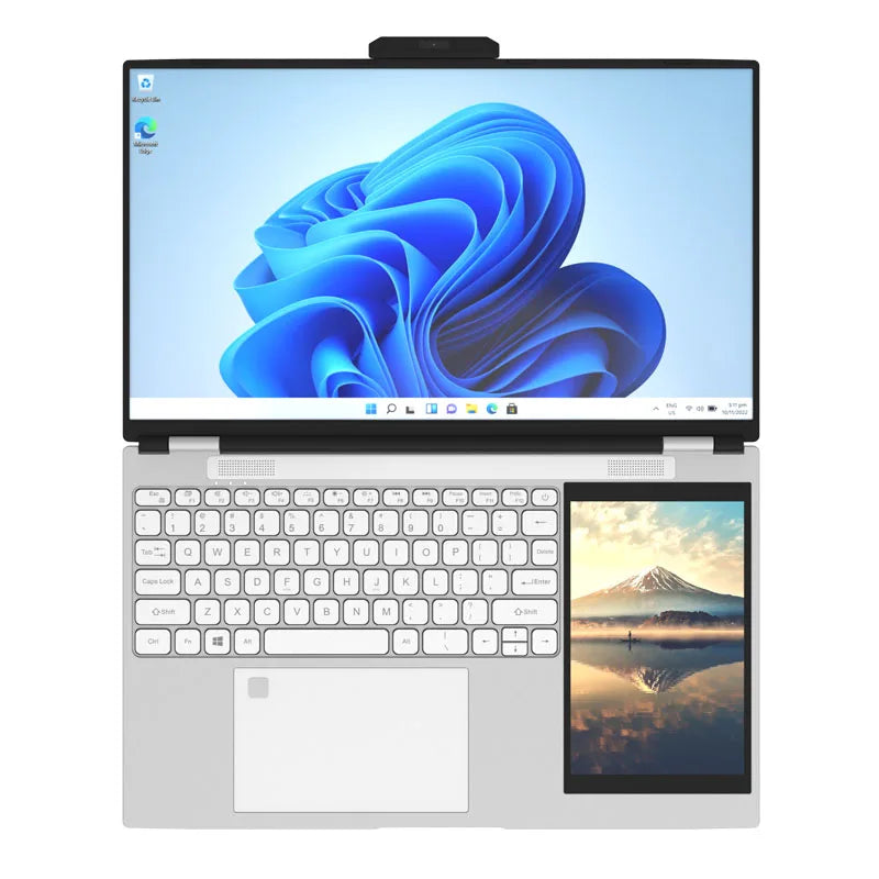 Factory Price 15.6+7 Inch Dual Screen Laptop Win 11 Finger Print Unlock Office Laptop Business Laptop Computer