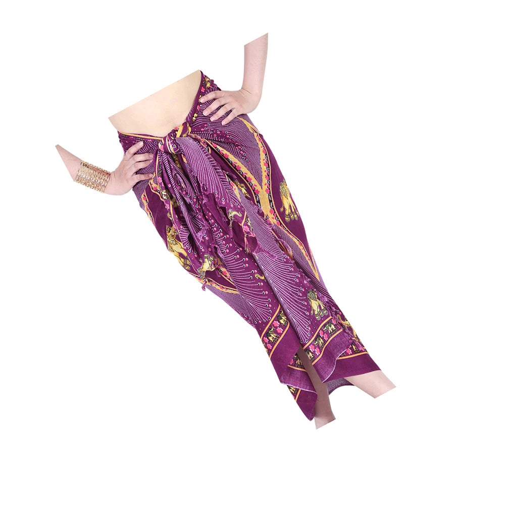 Women's Unisex Cotton Rayon Viscose Silk Sarong Scarf Soft Smooth Feeling Trendy Summer Thai Traditional Design Beachwear