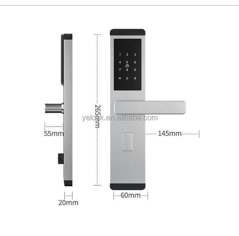 Tuya ZigBee Saas Wifi Remote Control Stainless Steel Waterproof IC Card RFID Hotel Lock Digital Electronic Smart Hotel Door Lock