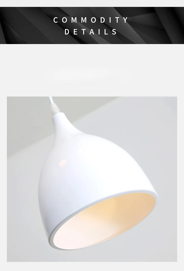 Modern Pendant Lamp  E27 Pendant Lights For Dinning Bedroom Restaurant Hanging Lamp Nordic Aluminum Lampshade LED Kitchen Light
