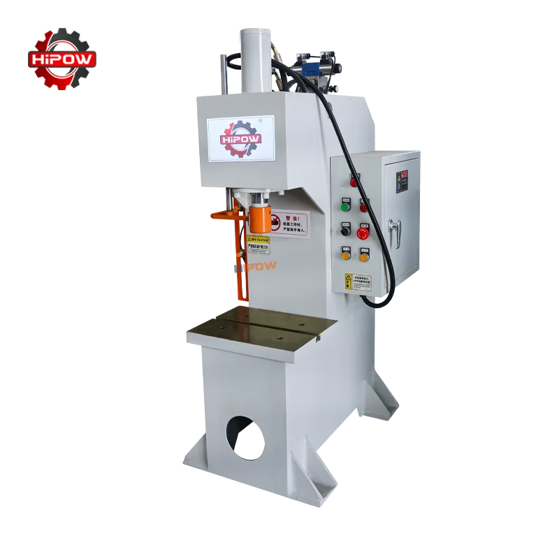 HIPOW Y41-5T Automatic Single Column Hydraulic Press 220/380/400/415V 50/60Hz 900mm Slide Stroke PLC Engine Bearings 3kW Motor