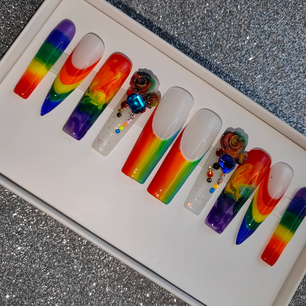 2024 Newest Wholesale Private Label Handmade Press Nails Ins Most Popular Trending Artificial Fingernails Acrylic Full Design