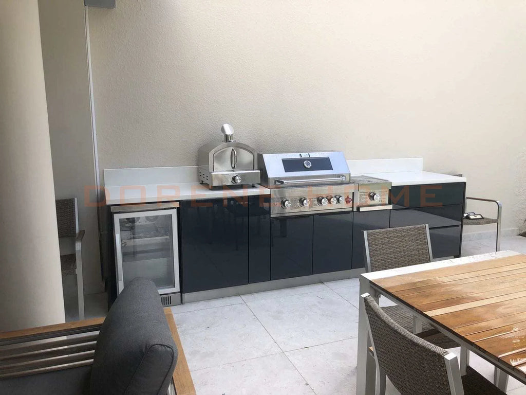 Modular Outdoor Kitchen Pod with Stainless Steel Cabinets, BBQ Grill Station and Custom Outdoor Design for Patios Customized
