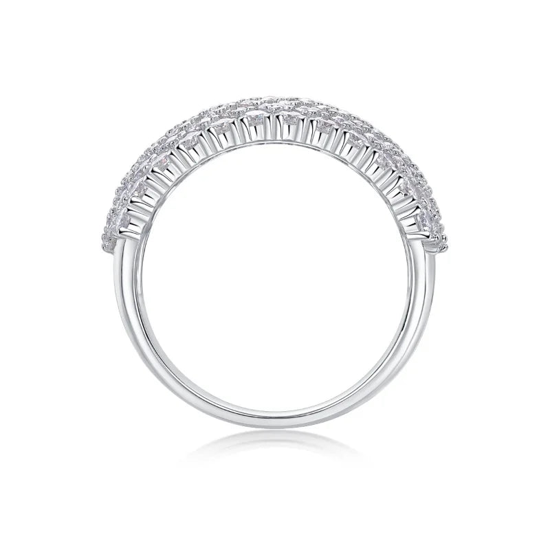 New Design Custom 925 Sterling Silver Moissanite Diamond Engagement Wedding Rings for Women Fashion Fine Jewelry