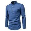 Liu Ming Custom Wholesale Spring Summer Men Clothes Polyester Cotton Long Sleeve Casual Slim Business Collar Shirt Blouse