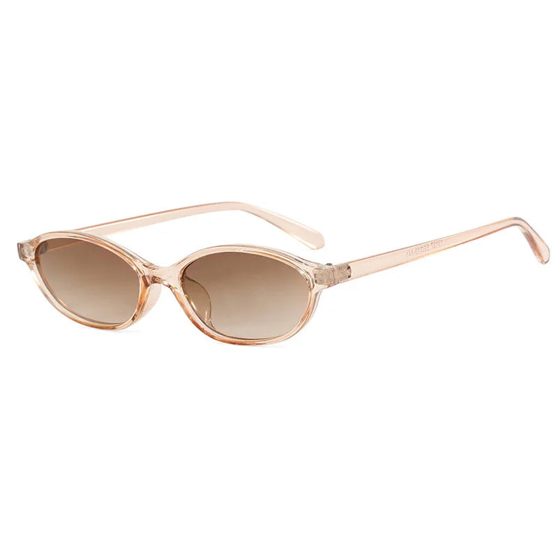Superhot Eyewear 13409 Fashion 2024 Women Vintage Oval Cat Eye Narrow Travel Shades Sunglasses