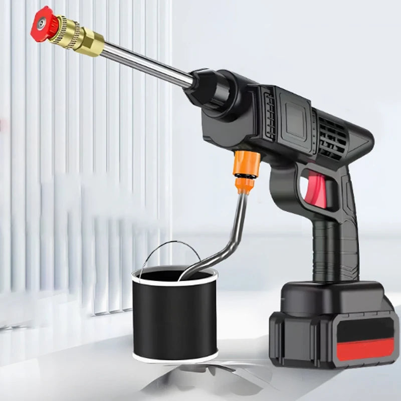 Electric Cordless High-Power High-Pressure Car Washer Water Gun for Household Use 3-3.5 L/min Flow Rate 180W Power
