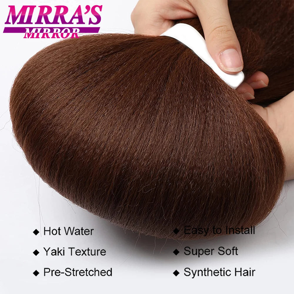 Synthetic Braiding Hair Brown Ombre Hair Extensions Professional Braid Hair for Crochet Twist Braids Soft Yaki Texture