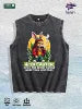 4/20 Easter Bunny Graphic Washed Vest US Warehouse 3 Colors Cotton Tank
