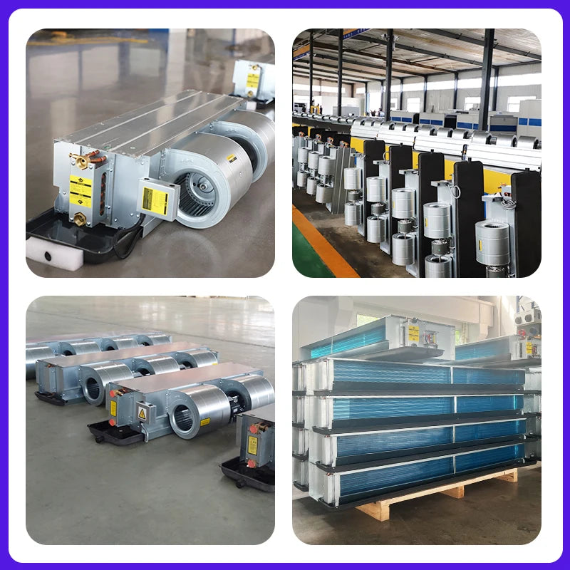 CE Certified Low Noise Fan Coil Unit Water Cooling Ceiling Mount Air Conditioner with DC Motor Core Components