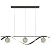 Nordic LED Middle Size Warm White AC Iron Gold Luxury Long Strip Chandelier Pendant Light 3-Year Warranty Easy Installation for