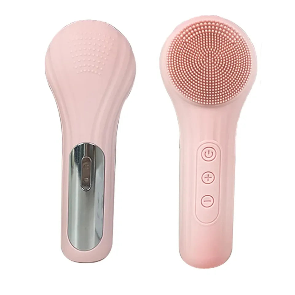 Waterproof Electric Silicone Face Scrubber for Deep Cleansing, Exfoliating, Massage