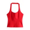 PB&ZA Women 2024 Spring New Fashion Hang the Neck and Slim the Body Tank Tops Vintage Backless Female Camis Chic Tops